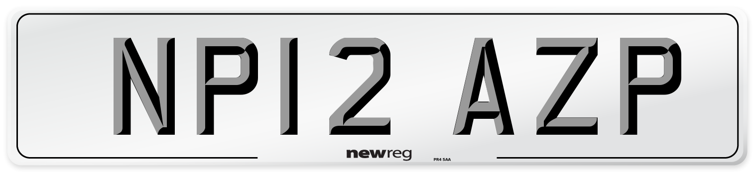NP12 AZP Number Plate from New Reg